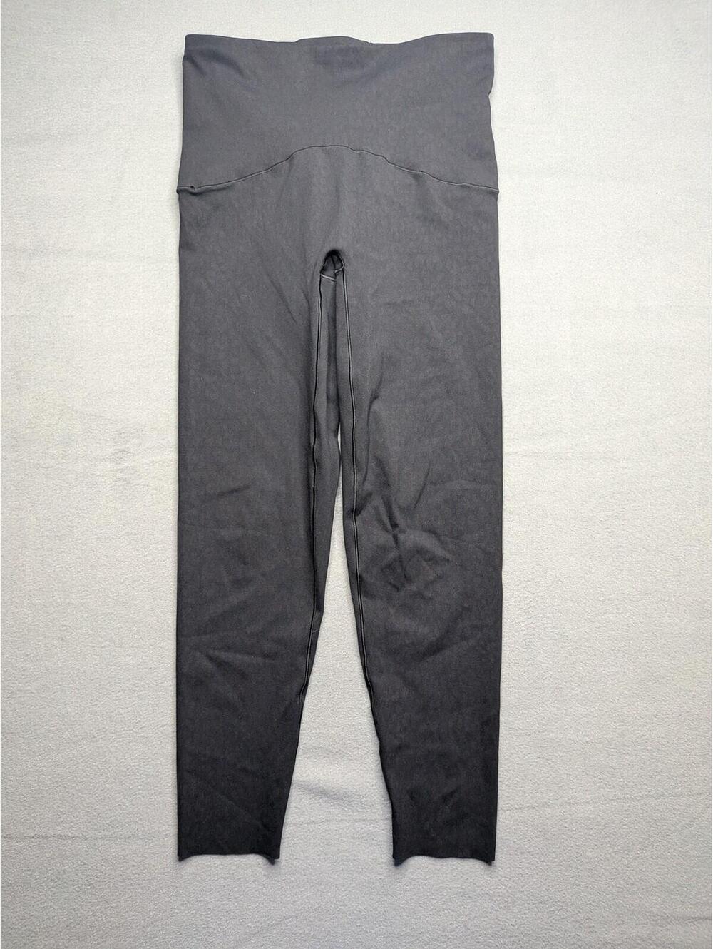 SPANX Shapewear Leggings Womens M Black High Waist Cropped Firm Sculpting